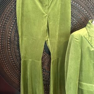 Topshop Lime Green Flare Pants and jacket (suit)